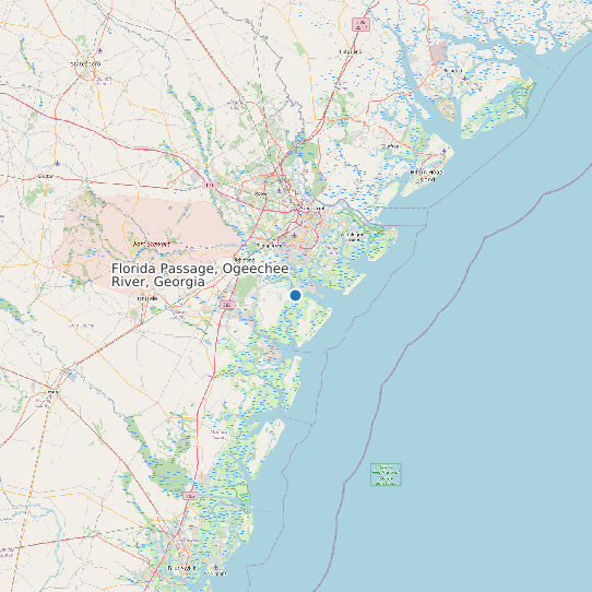 Florida Passage, Ogeechee River, Georgia map