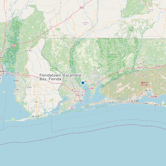 Floridatown, Escambia Bay, Florida map