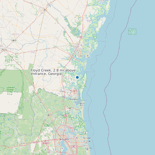 Floyd Creek, 2.8 mi above entrance, Georgia map