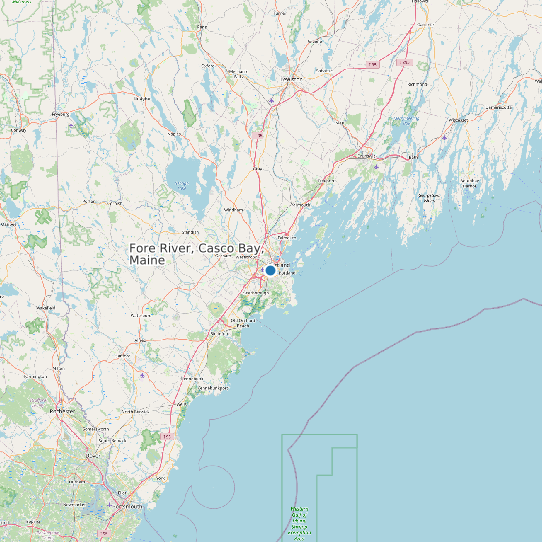 Fore River, Casco Bay, Maine map