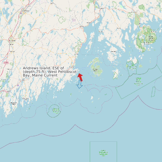 Andrews Island, ESE of (depth 75 ft), West Penobscot Bay, Maine Current map