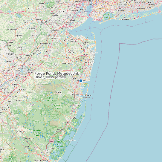 Forge Pond, Metedeconk River, New Jersey map