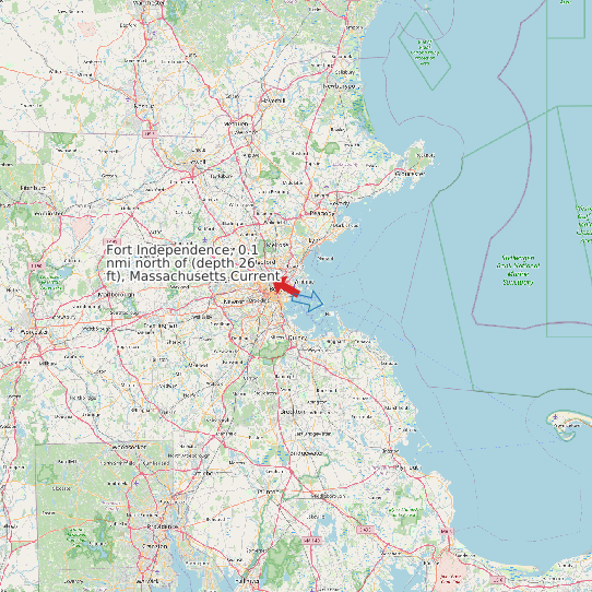Fort Independence, 0.1 nmi north of (depth 26 ft), Massachusetts Current map