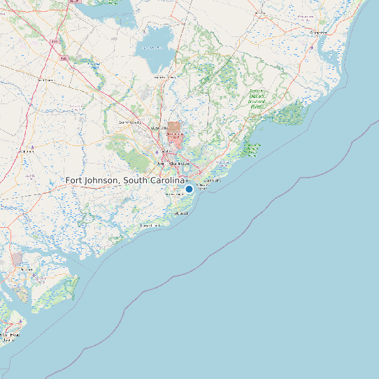 Map of Fort Johnson, South Carolina Tide Prediction Station
