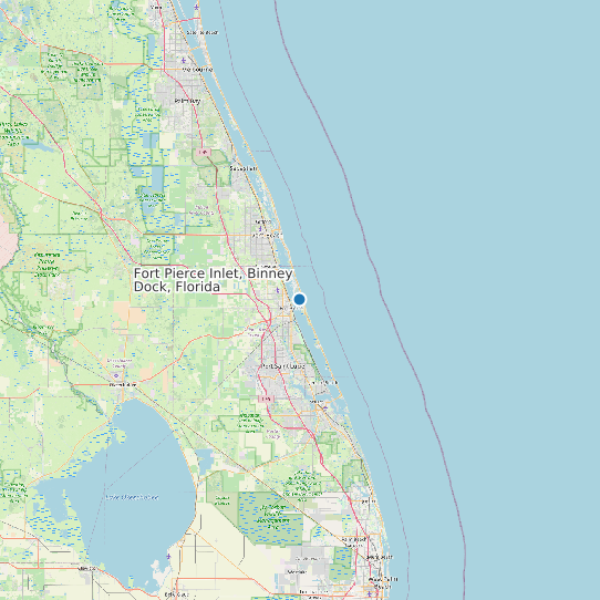 Map of Fort Pierce Inlet, Binney Dock, Florida Tide Prediction Station