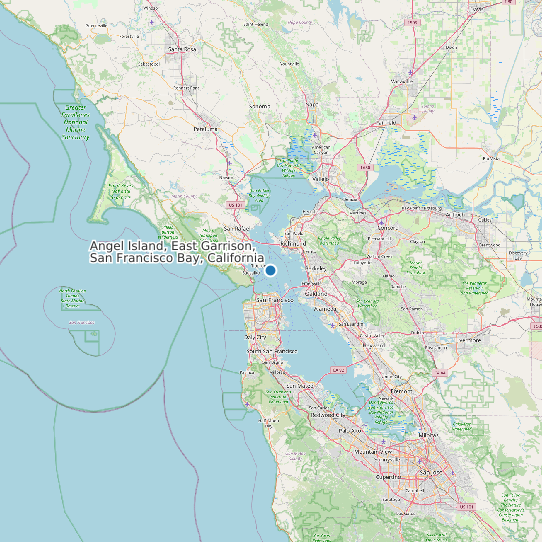 Angel Island, East Garrison, San Francisco Bay, California map