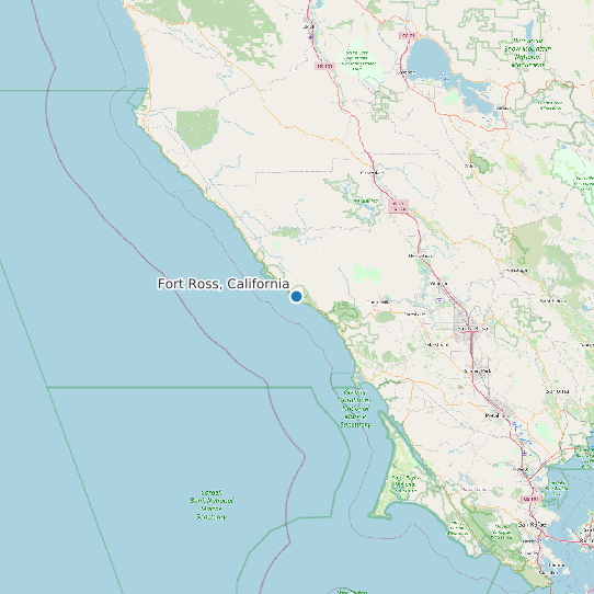 Fort Ross, California map