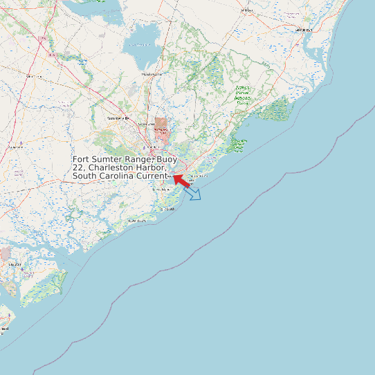 Fort Sumter Range, Buoy 22, Charleston Harbor, South Carolina Current map