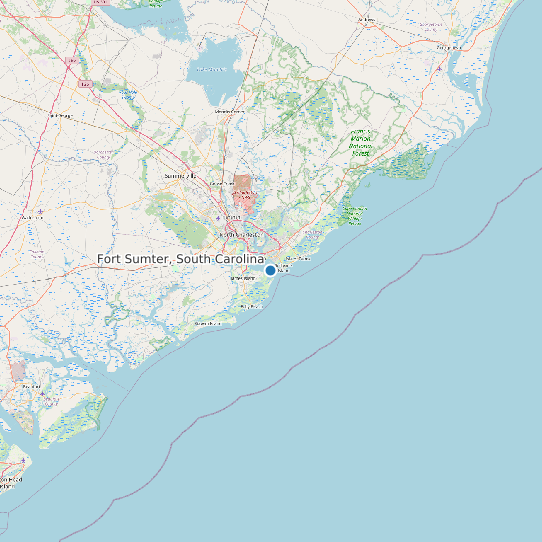 Fort Sumter, South Carolina map