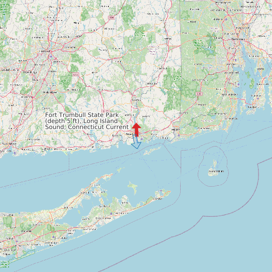 Fort Trumbull State Park (depth 5 ft), Long Island Sound, Connecticut Current map