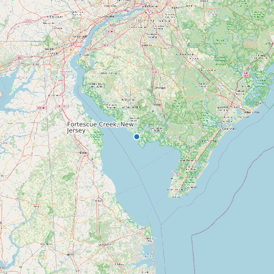 Fortescue Creek, New Jersey map