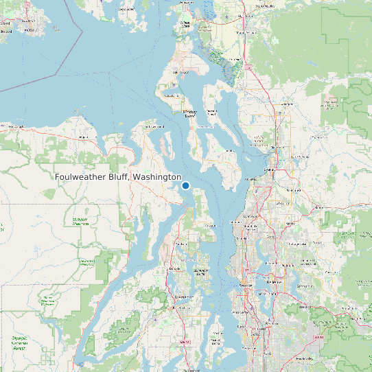 Foulweather Bluff, Washington map