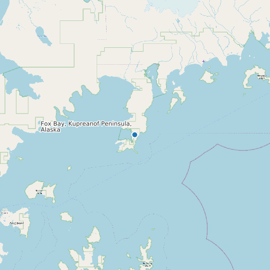 Map of Fox Bay, Kupreanof Peninsula, Alaska Tide Prediction Station
