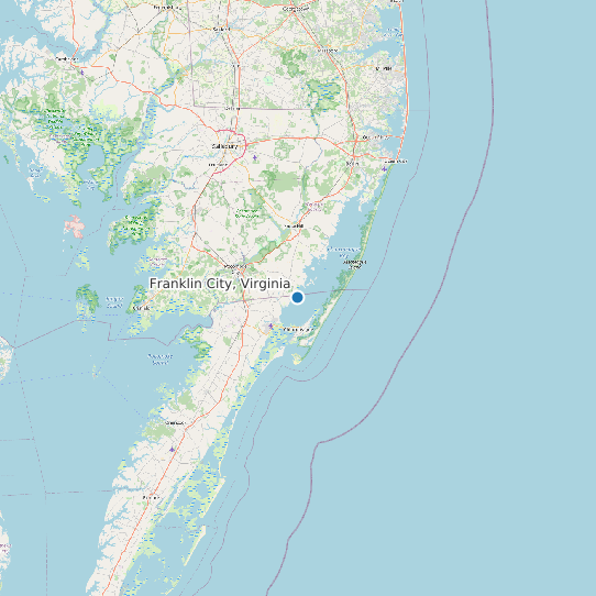 Franklin City, Virginia map