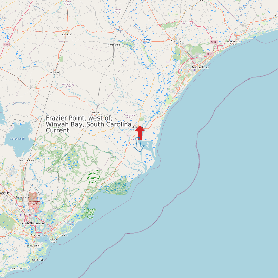 Frazier Point, west of, Winyah Bay, South Carolina Current map