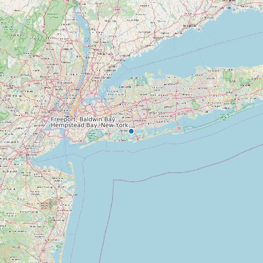 Freeport, Baldwin Bay, Hempstead Bay, New York map