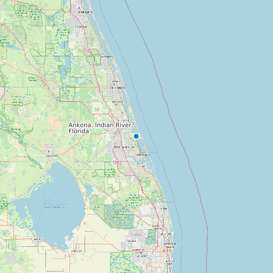 Ankona, Indian River, Florida map