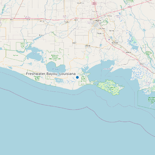Freshwater Bayou, Louisiana map