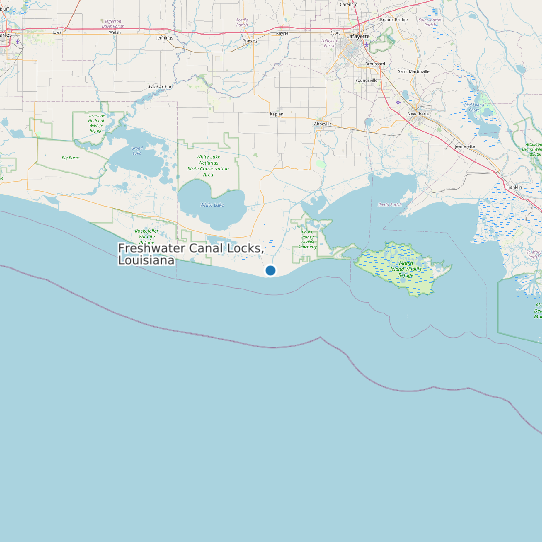 Freshwater Canal Locks, Louisiana map