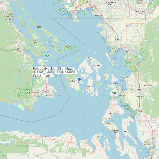 Friday Harbor, San Juan Island, San Juan Channel, Washington map