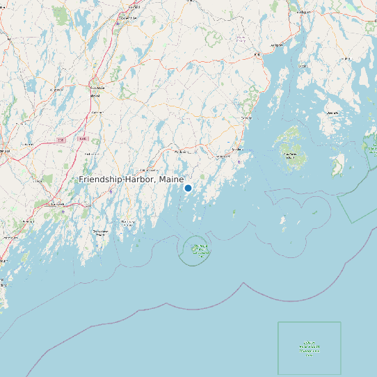 Friendship Harbor, Maine map