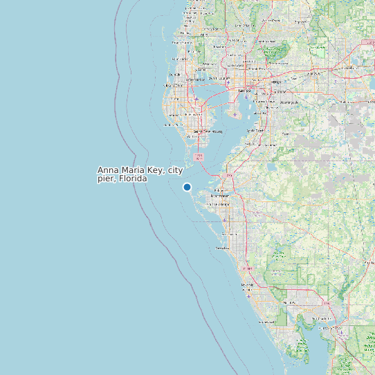 Anna Maria Key, city pier, Florida map