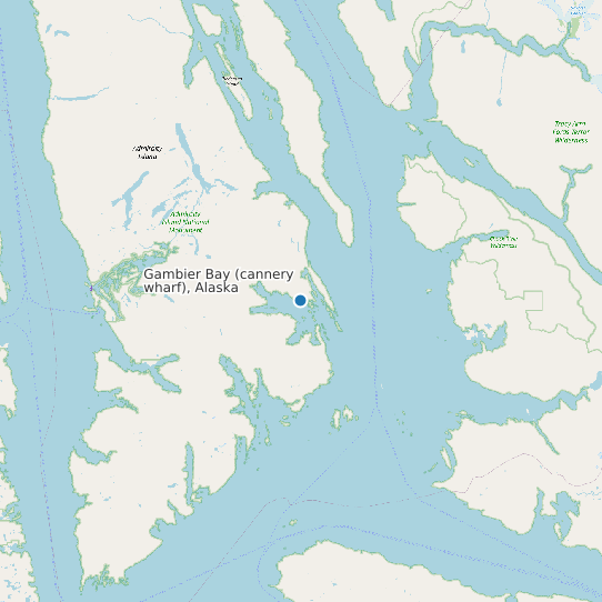 Gambier Bay (cannery wharf), Alaska map