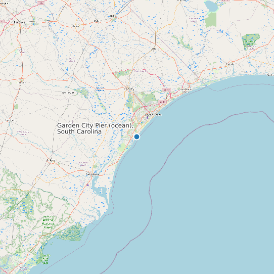 Garden City Pier (ocean), South Carolina map