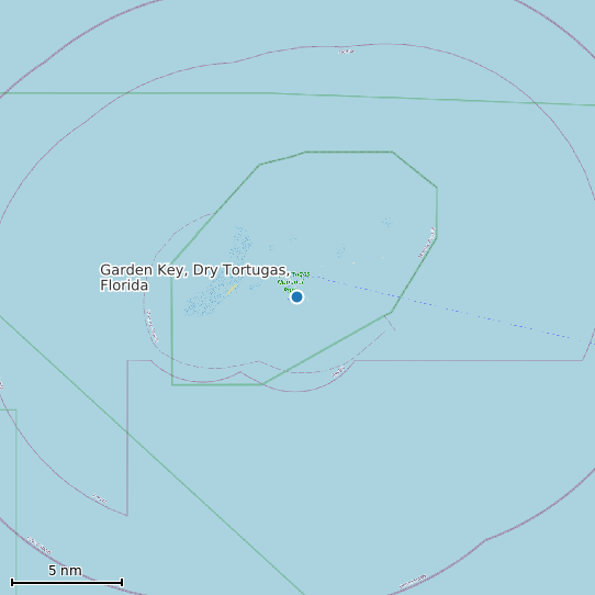 Map of Garden Key, Dry Tortugas, Florida Tide Prediction Station