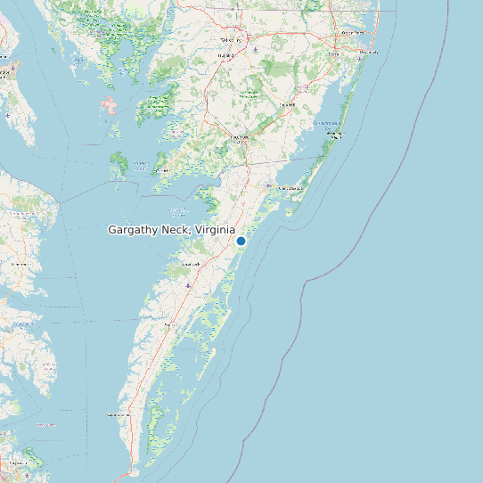 Gargathy Neck, Virginia map