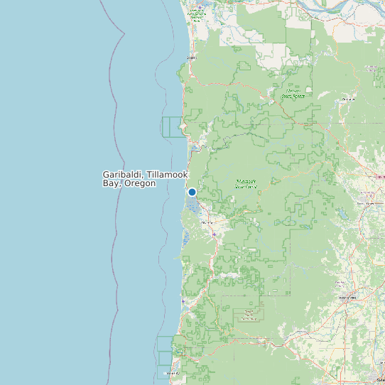 Garibaldi, Tillamook Bay, Oregon map