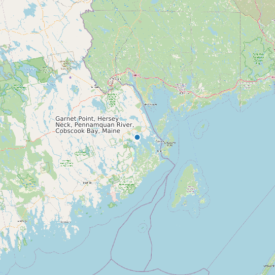 Map of Garnet Point, Hersey Neck, Pennamquan River, Cobscook Bay, Maine Tide Prediction Station