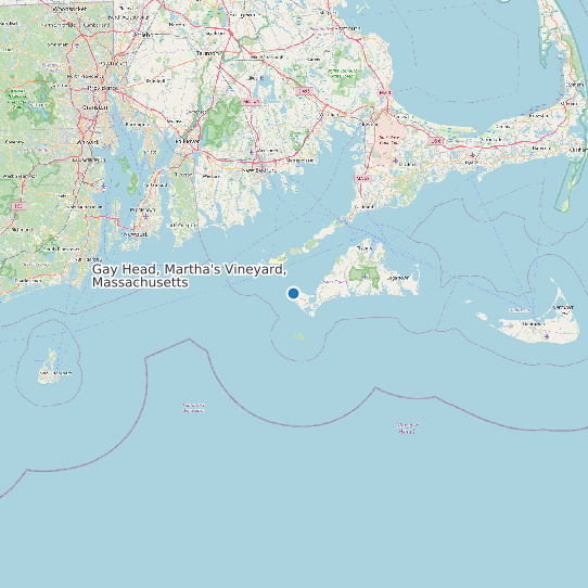 Gay Head, Martha's Vineyard, Massachusetts map