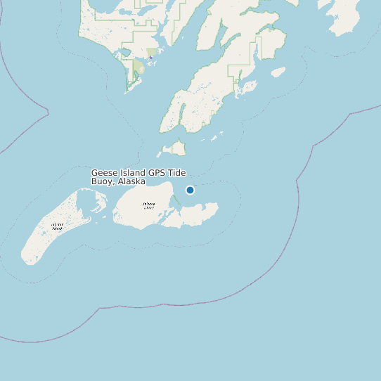 Geese Island GPS Tide Buoy, Alaska map