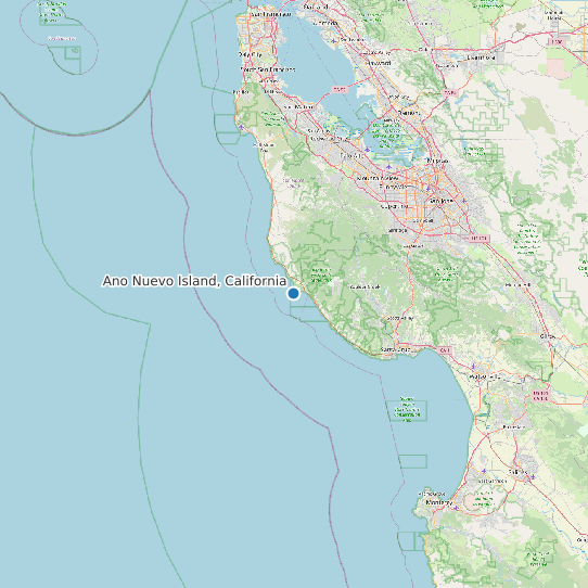 Ano Nuevo Island, California map