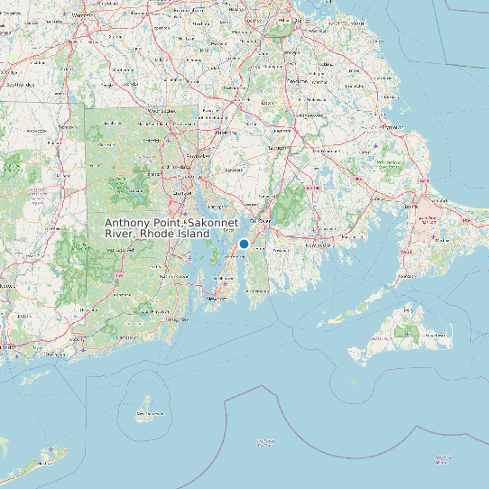 Anthony Point, Sakonnet River, Rhode Island map