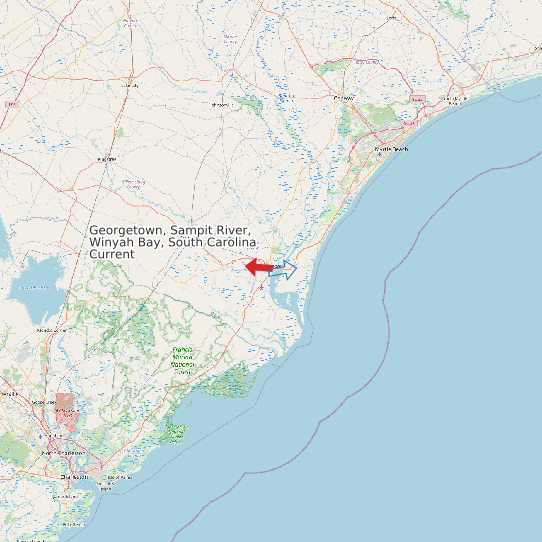 Georgetown, Sampit River, Winyah Bay, South Carolina Current map