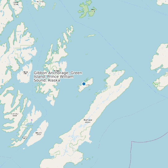 Gibbon Anchorage, Green Island, Prince William Sound, Alaska map