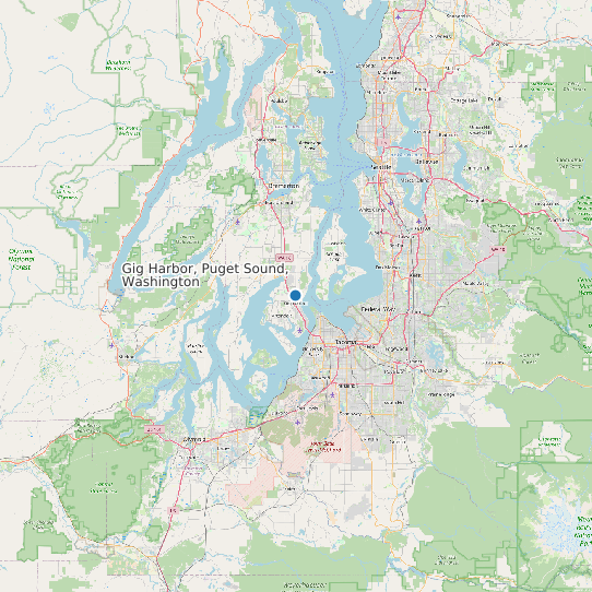 Gig Harbor, Puget Sound, Washington map