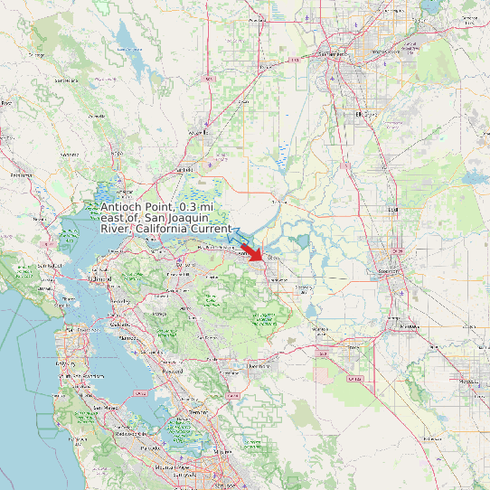 Antioch Point, 0.3 mi east of, San Joaquin River, California Current map