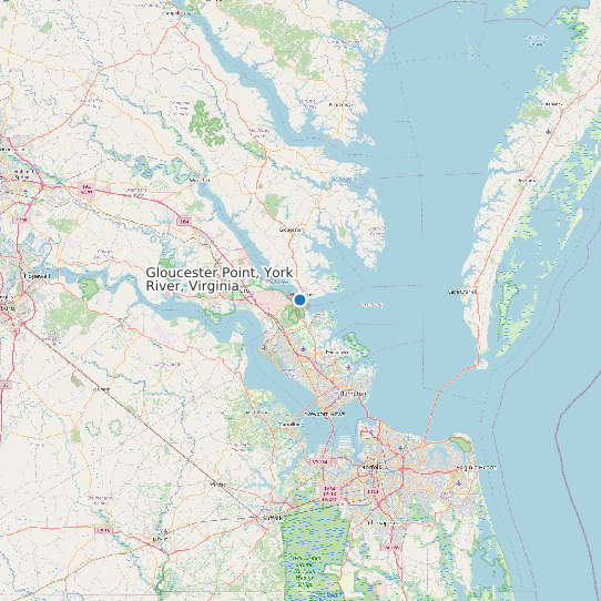 Gloucester Point, York River, Virginia map