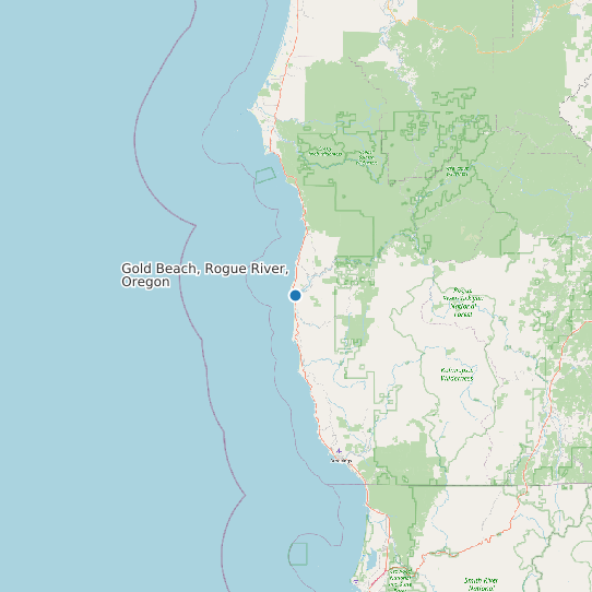 Map of Gold Beach, Rogue River, Oregon Tide Prediction Station