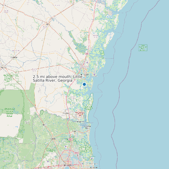 2.5 mi above mouth, Little Satilla River, Georgia map
