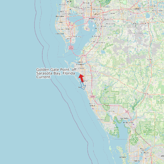 Golden Gate Point, off, Sarasota Bay, Florida Current map