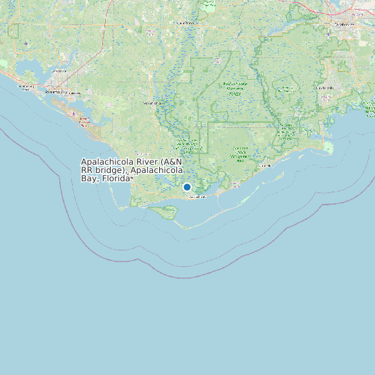 Apalachicola River (A&N RR bridge), Apalachicola Bay, Florida map