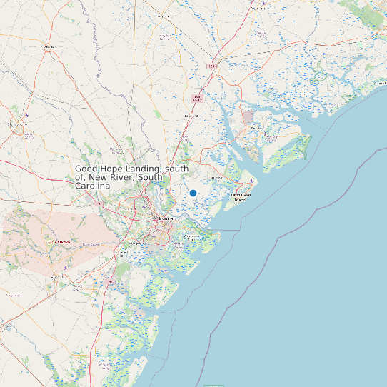 Good Hope Landing, south of, New River, South Carolina map