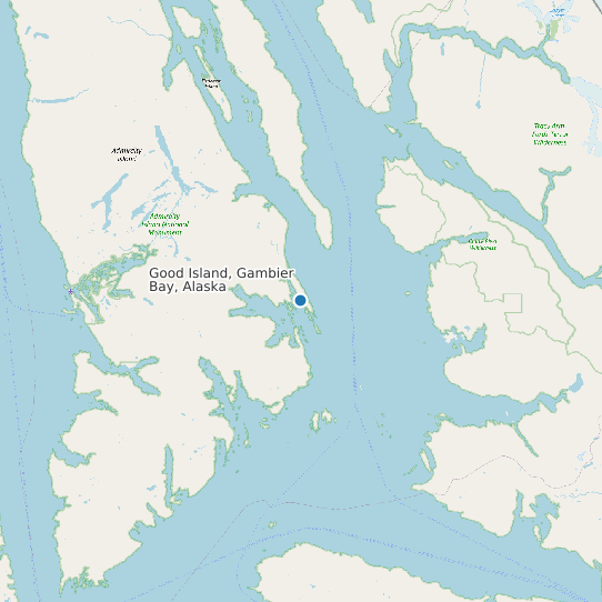 Good Island, Gambier Bay, Alaska map