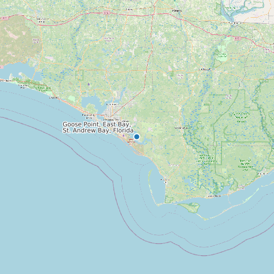 Goose Point, East Bay, St. Andrew Bay, Florida map