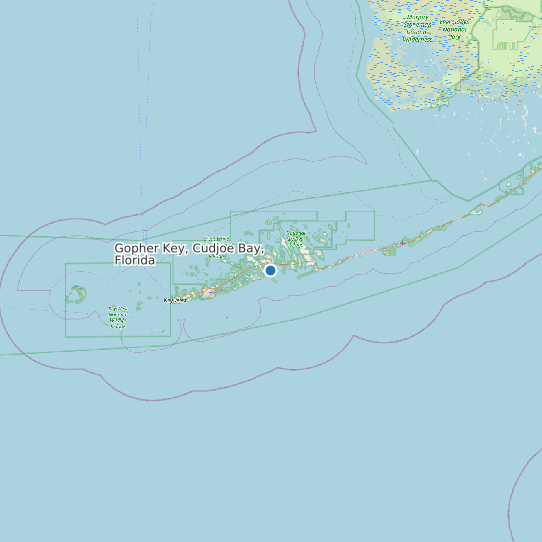 Map of Gopher Key, Cudjoe Bay, Florida Tide Prediction Station