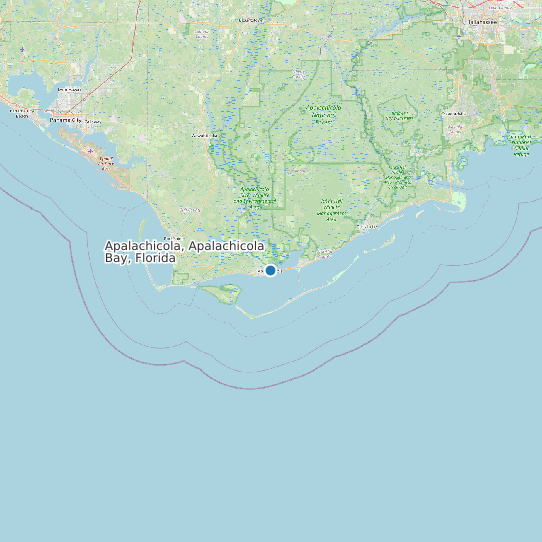 Map of Apalachicola, Apalachicola Bay, Florida Tide Prediction Station